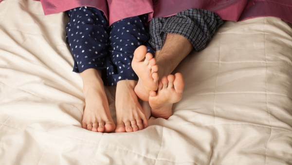 MAN AN WOMAN IN PAJAMAS