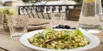 Salad and water