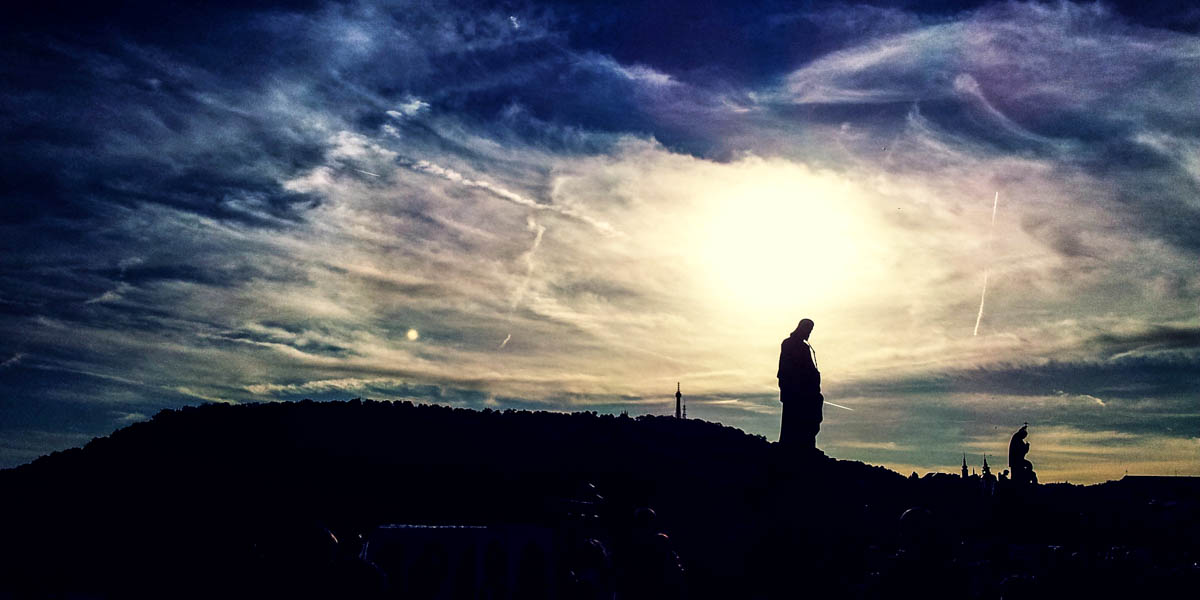 JESUS STATUE ON A HILL