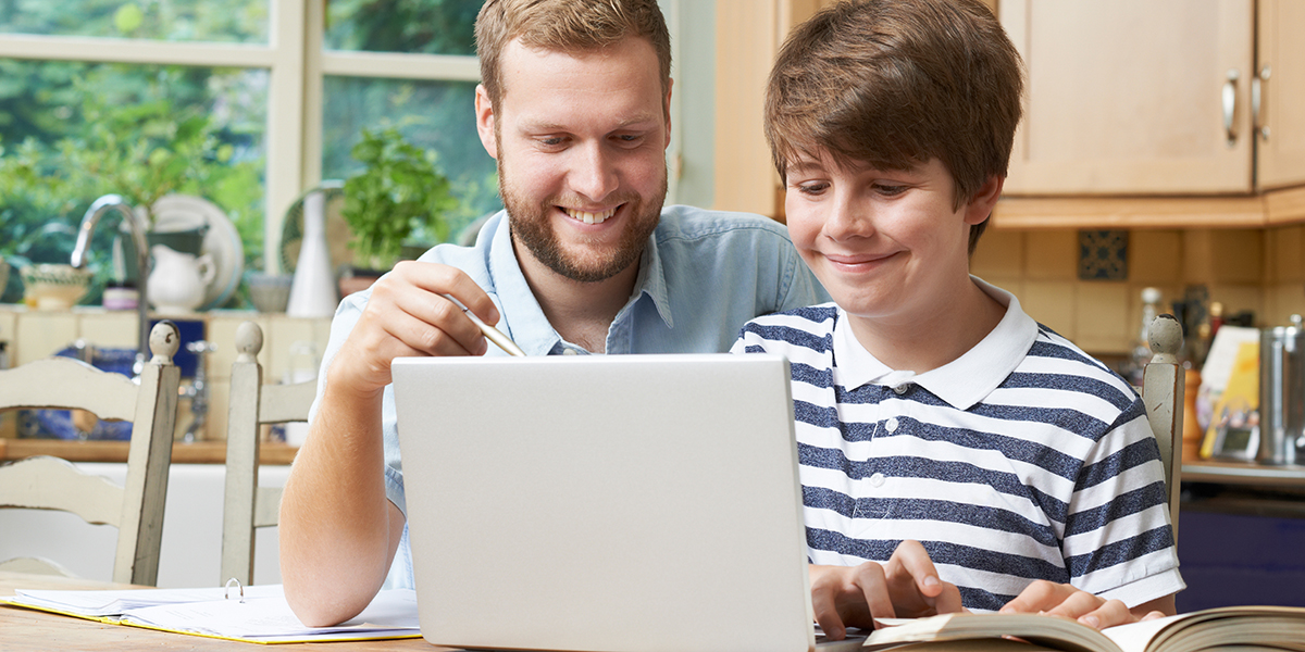 Tutor Helping Teenage Boy With Studies