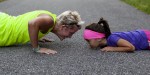 PUSH UPS MUM DAUGHTER