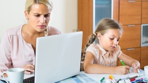 WOMAN WORKING FROM HOME