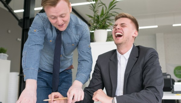 MEN LAUGHING