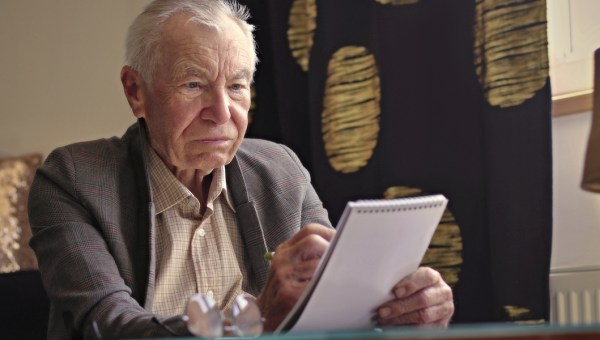OLD, MAN, WRINTING