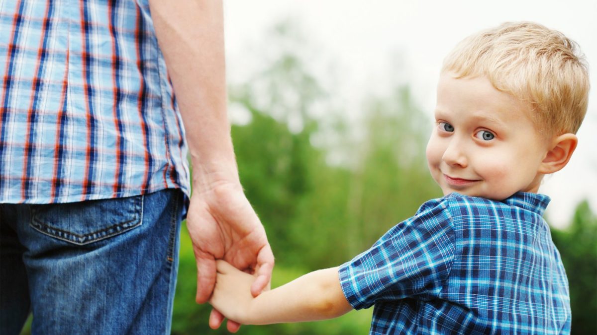little boy, father,