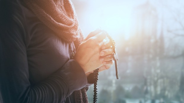 woman hands praying