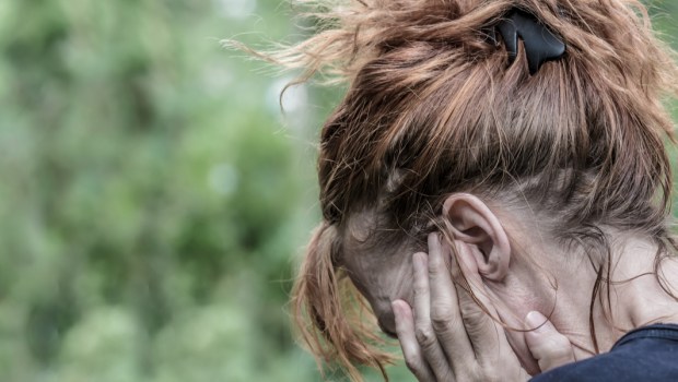 depressed woman