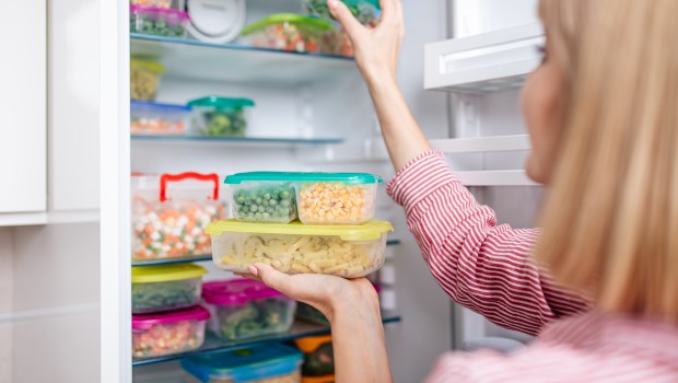 WOMAN, FOOD, FRIDGE
