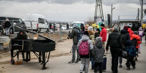 Odpotoval je 8.000 kilometrov daleč, da bi izrekel dobrodošlico obupanim Ukrajincem