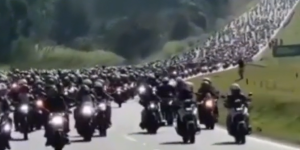 Nepregledna množica motoristov je razveselila 6-letnega dečka z rakom