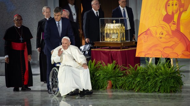 Pope Francis attends the Festival of Families - 10th World Meeting of Families - Paul VI Hall