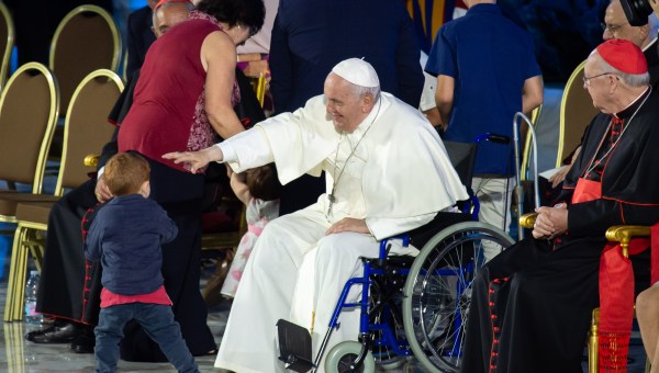 Pope Francis attends the Festival of Families - 10th World Meeting of Families - Paul VI Hall