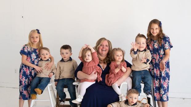 Allen and Kayla Jensen with family