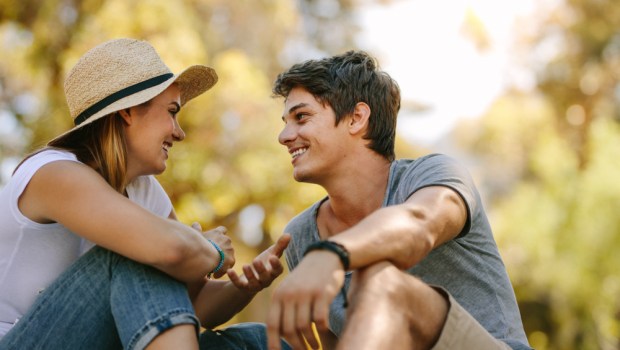 Couple talking