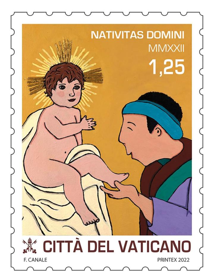 Vatican Christmas post stamp