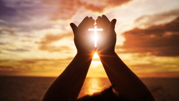 God hands sunset