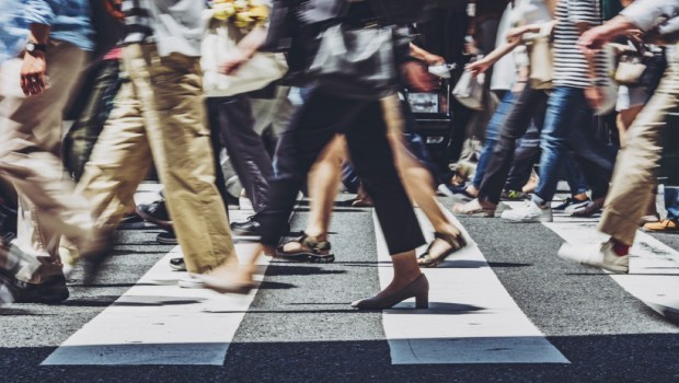 people crossing a road