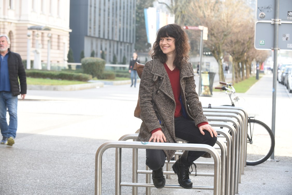 Nika Rozman na fotografiranju