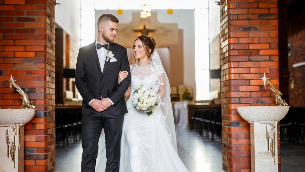 Catholic Couple just married