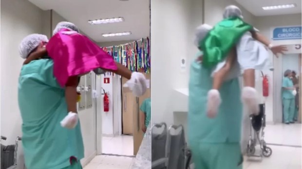 Médico leva pacientes ao centro cirúrgico fantasiados de super-heróis