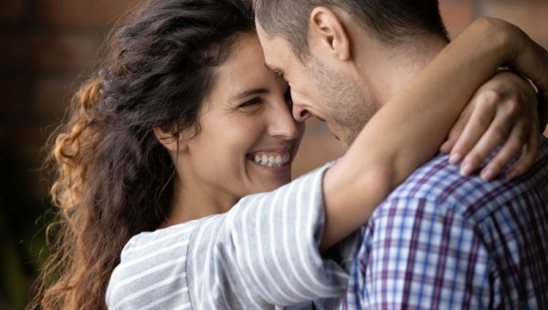 happy young Caucasian couple
