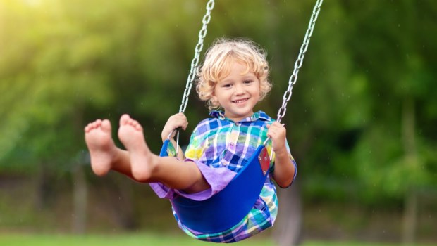 Child playing on outdoor playground