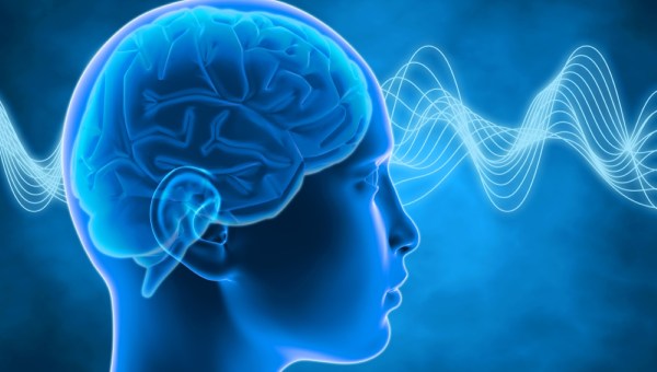 Brain waves, thinking and concentration concept 3d rendering.