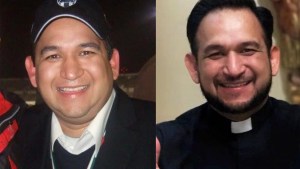 David Jasso: on the left as a soccer manager, on the right as a priest