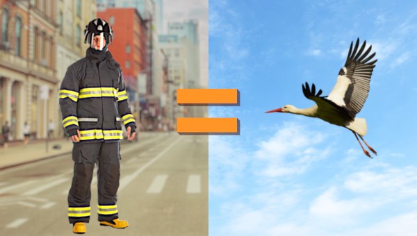 firefighter equals stork