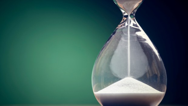 Hourglass time passing