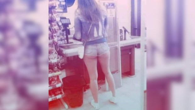 Young lady, dressed inappropriately