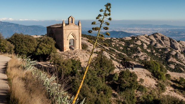 BARCELONA, SPAIN ON 2nd JANUARY 2013: image of the 'Ermita de Sant Joan' church in Montserrat, Catalonia, Barcelona in Spain