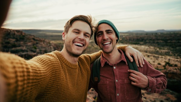 friends taking selfie