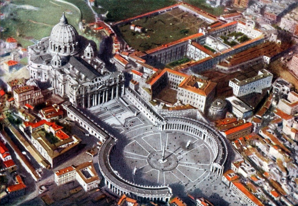 St. Peter's Square, Vatican, aerial view