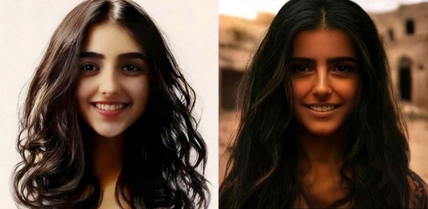 Two images of the Virgin Mary as an adolescent, created digitally by Átila Soares da Costa Filho