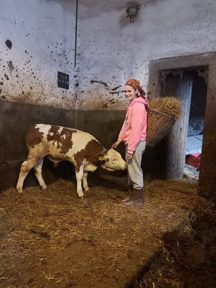 Žiga in Brigita Štrukelj na kmetiji