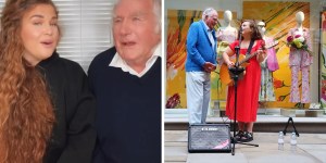 Dedek in vnukinja navdušujeta splet s skupnim petjem