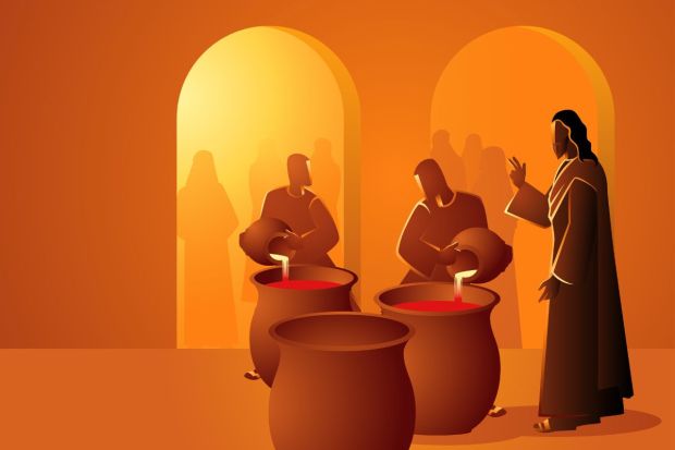 Jesus at the wedding at Cana