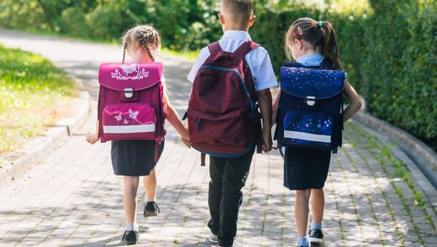 kids going to school