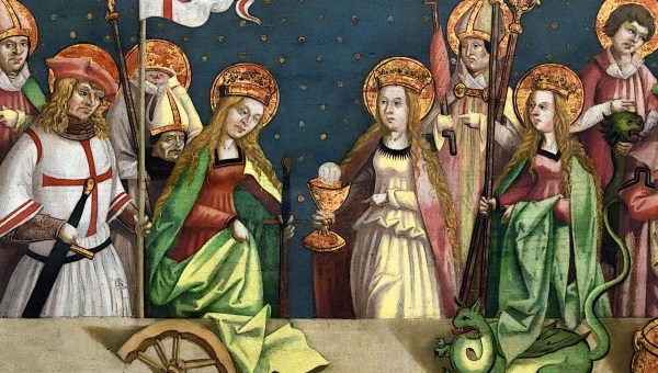 Altarpiece with saints and holy helpers