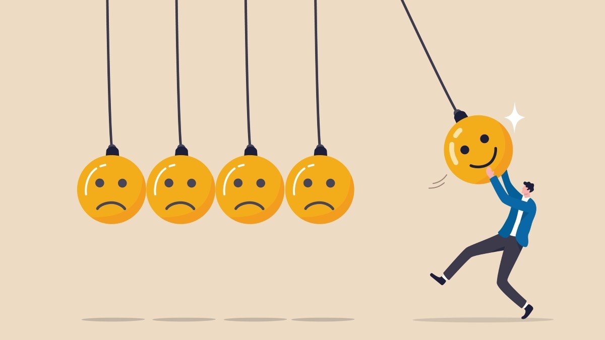 Optimistic, happiness or positive thinking inspire other people happy, emotional intelligence