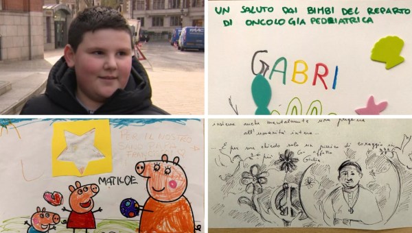 pope Francis, greetings from kids