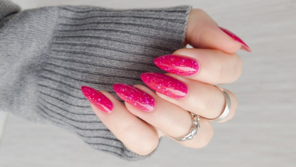 Woman hand with long nails