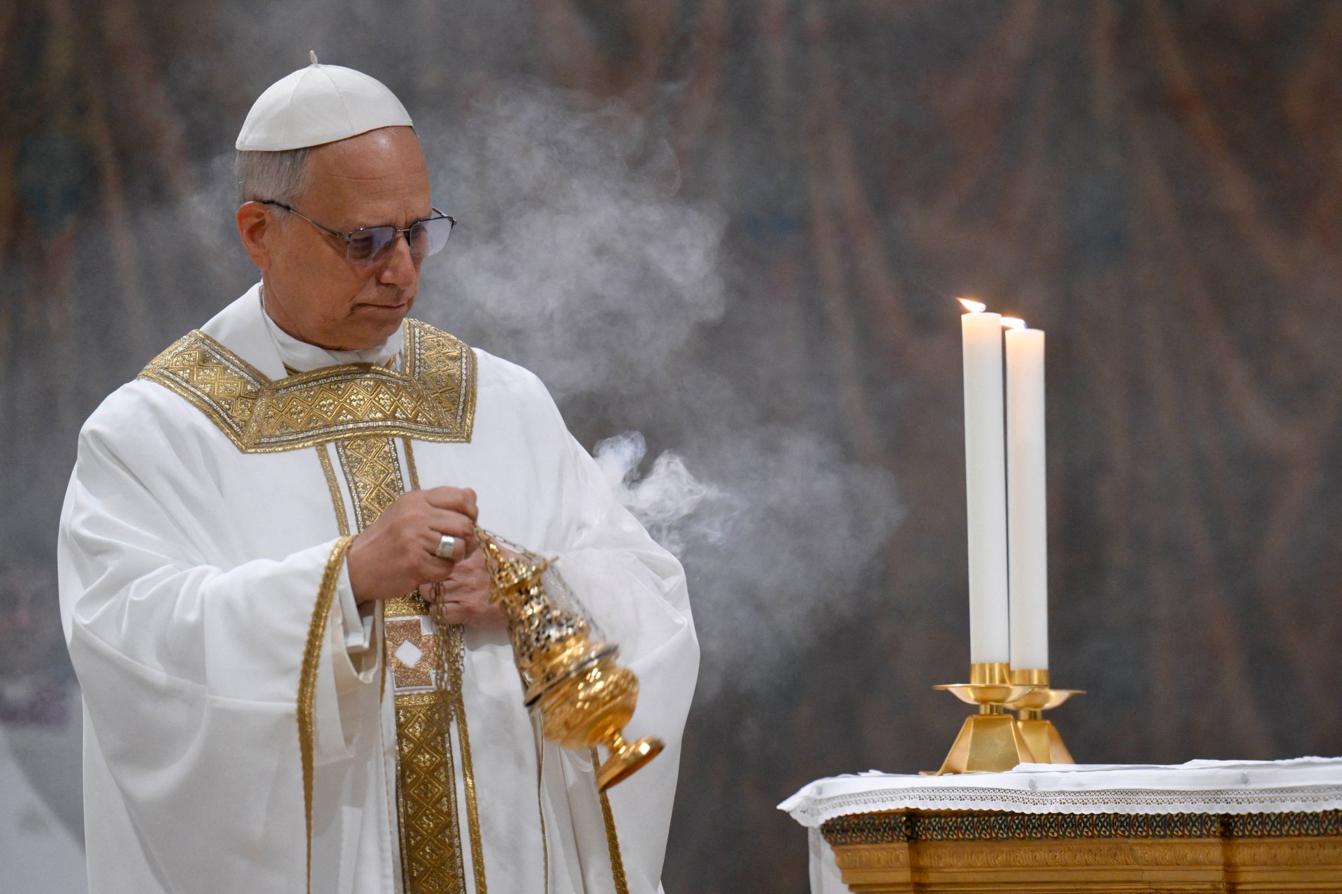 LEON-XIV-FIRST-MASS-AFP
