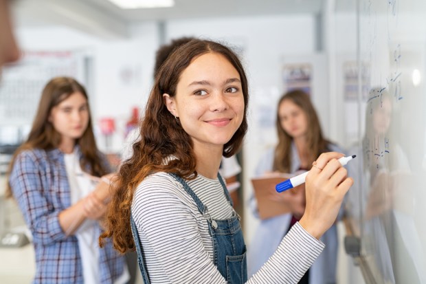 Girl at school