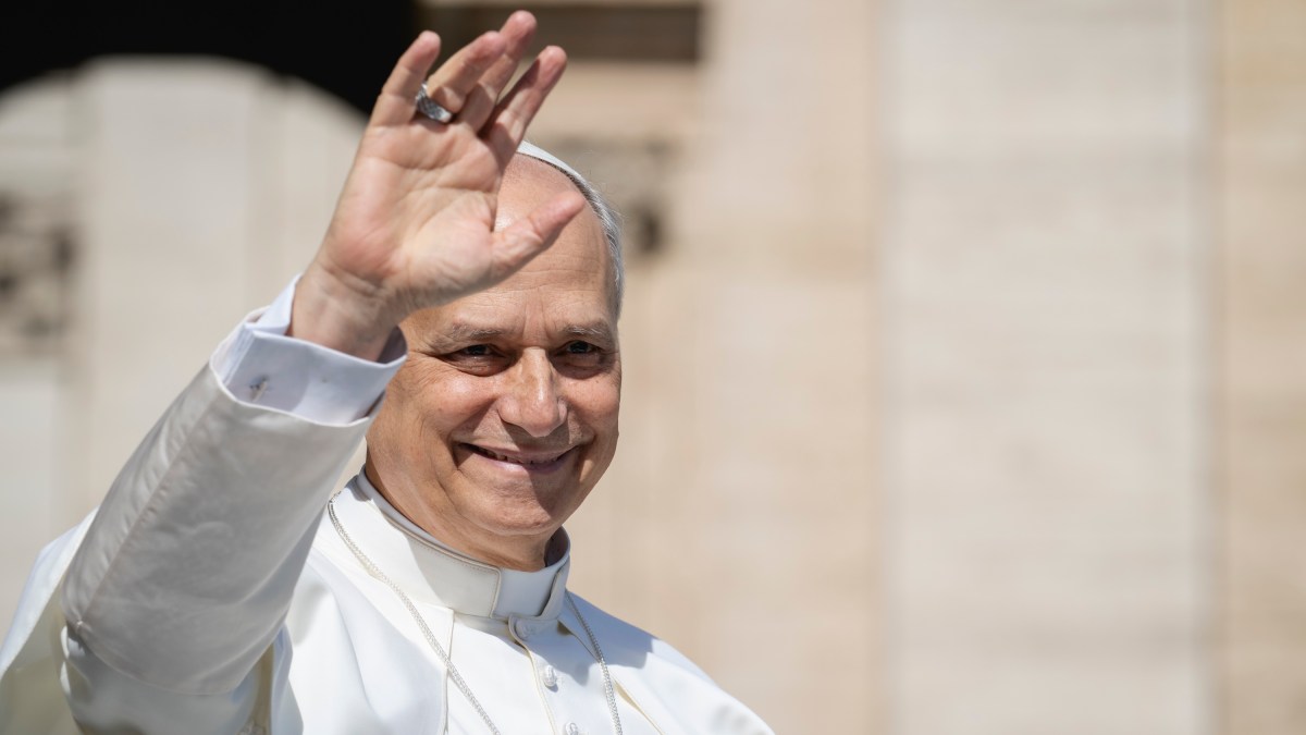 Pope Leo XIV during his weekly general audience in St. Peter's Square at the Vatican, on June 4, 2025.