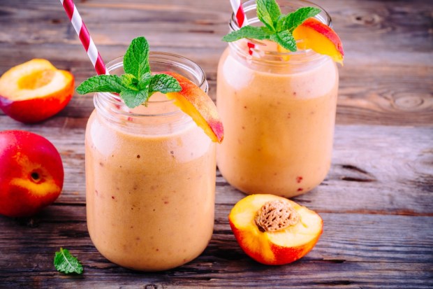 Healthy nectarine smoothies