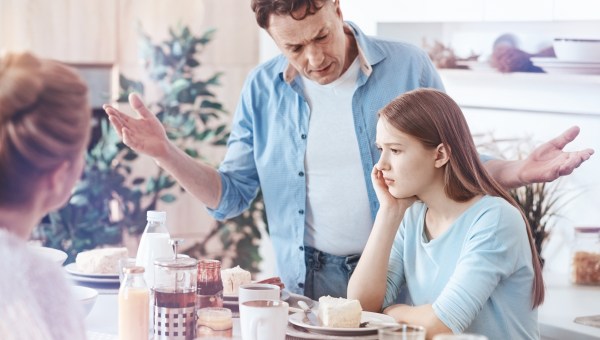 Concerned father getting emotional