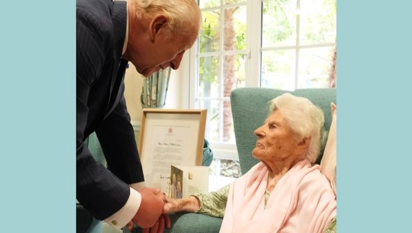 King Charles with Ethel Caterham