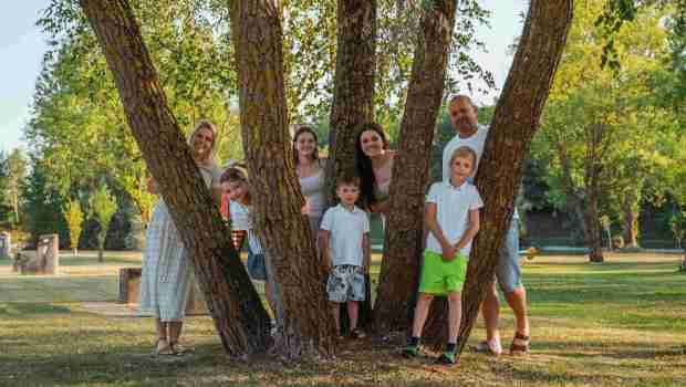 Family Strelec in the nature